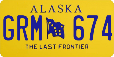 AK license plate GRM674