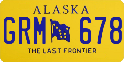 AK license plate GRM678
