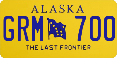 AK license plate GRM700