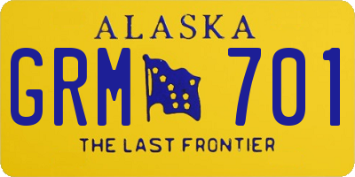 AK license plate GRM701