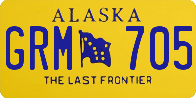 AK license plate GRM705