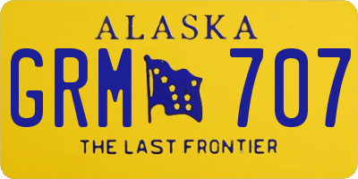 AK license plate GRM707
