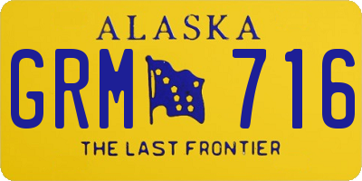 AK license plate GRM716