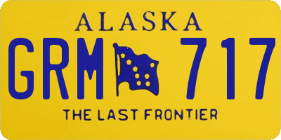 AK license plate GRM717