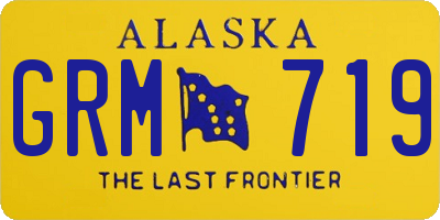 AK license plate GRM719