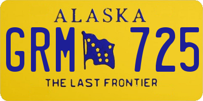 AK license plate GRM725