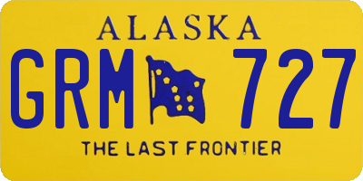 AK license plate GRM727