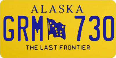 AK license plate GRM730