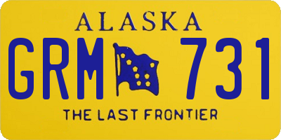 AK license plate GRM731