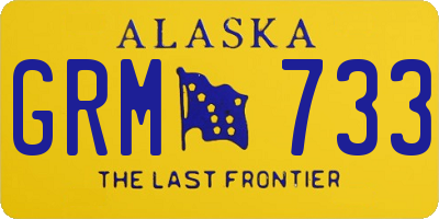 AK license plate GRM733