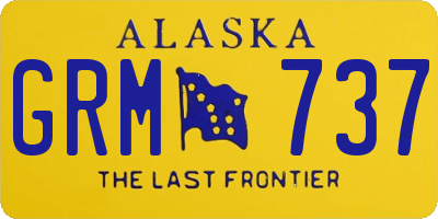 AK license plate GRM737