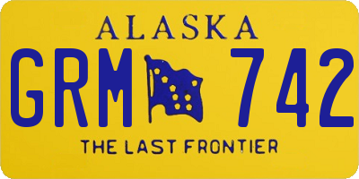 AK license plate GRM742