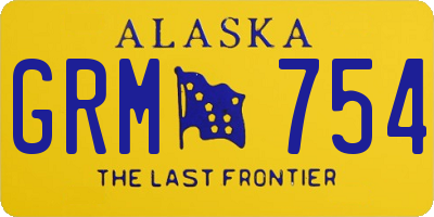 AK license plate GRM754