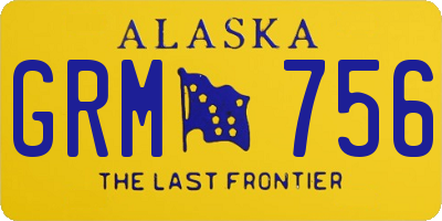 AK license plate GRM756