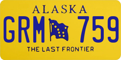 AK license plate GRM759