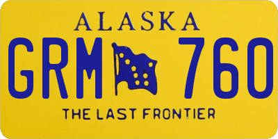 AK license plate GRM760