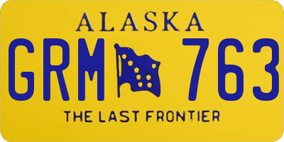 AK license plate GRM763