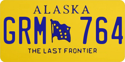 AK license plate GRM764