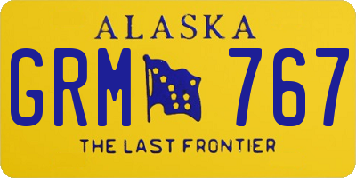 AK license plate GRM767