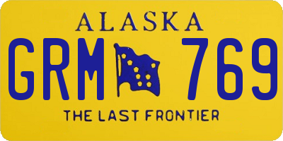 AK license plate GRM769