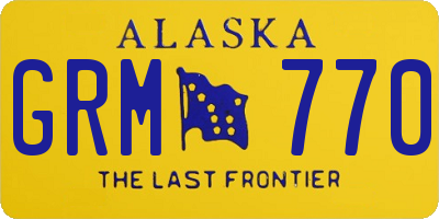 AK license plate GRM770