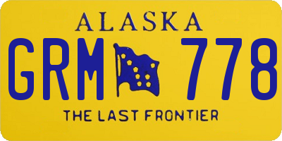 AK license plate GRM778