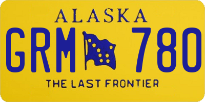 AK license plate GRM780