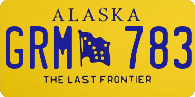 AK license plate GRM783