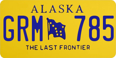 AK license plate GRM785