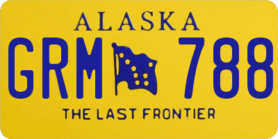 AK license plate GRM788