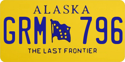 AK license plate GRM796