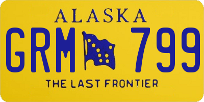 AK license plate GRM799