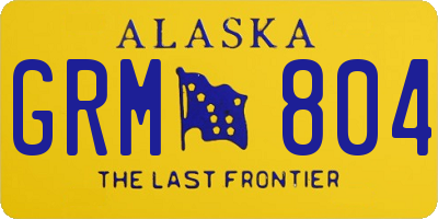 AK license plate GRM804