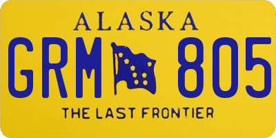 AK license plate GRM805