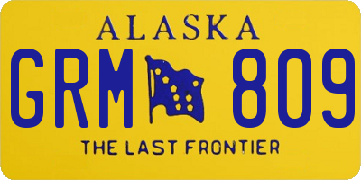 AK license plate GRM809
