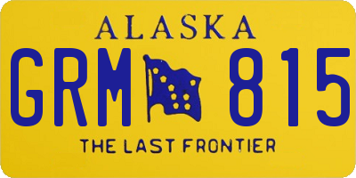 AK license plate GRM815