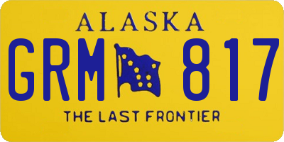 AK license plate GRM817