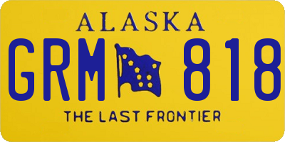 AK license plate GRM818