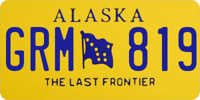 AK license plate GRM819