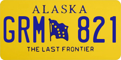 AK license plate GRM821