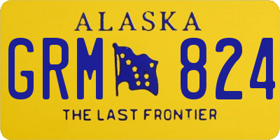 AK license plate GRM824