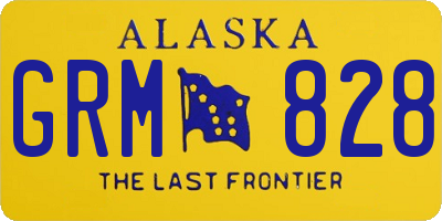 AK license plate GRM828