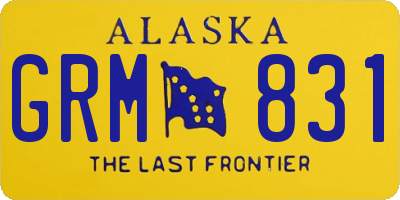 AK license plate GRM831