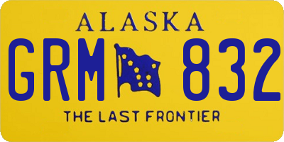 AK license plate GRM832