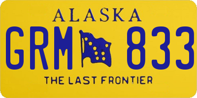 AK license plate GRM833