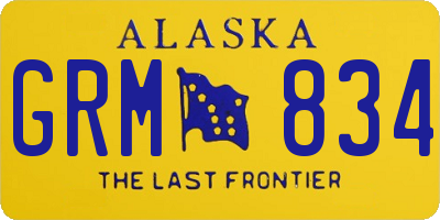 AK license plate GRM834