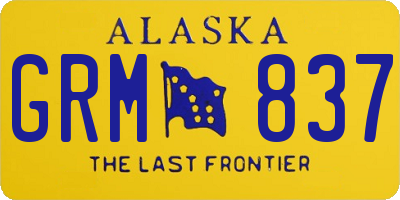 AK license plate GRM837