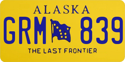 AK license plate GRM839