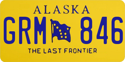 AK license plate GRM846