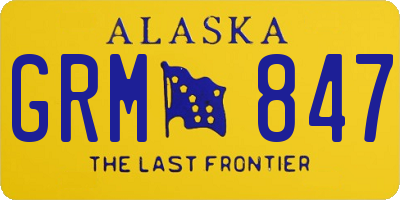 AK license plate GRM847